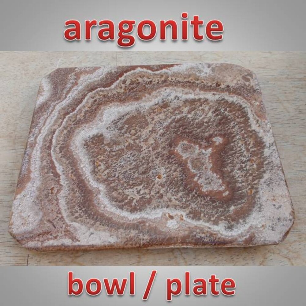 aragonite  crystal mineral bowl / tray 03